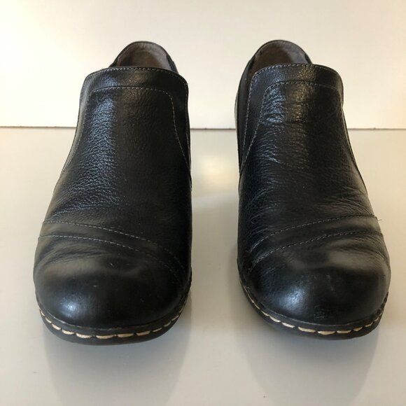 Eurosoft by Sofft Black Leather Heeled Slip On Shoes Womens Size 9.5 Comfortable - Picture 3 of 6